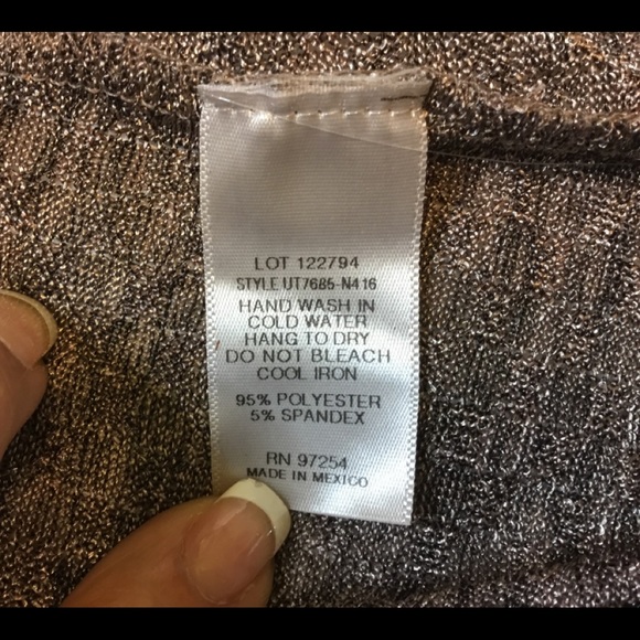 One Clothing gold metallic short sleeves tunic top - Picture 7 of 8